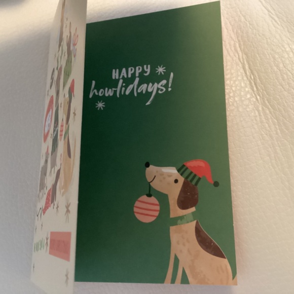 4 Christmas Greeting Card Puppy Dogs Pets Beagle Terrier Daschund Scottie 3x5 in - Picture 2 of 7